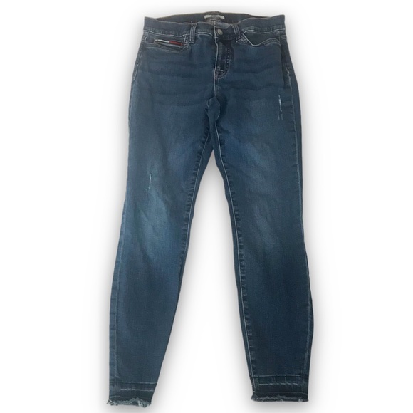 Tommy Hilfiger Denim Distressed Raw Hem Skinny Jeans - Picture 6 of 12